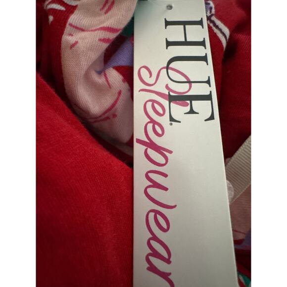 Brand New Hue Women's Size XL Ankle Length Cherry Wine Print Sleep Lounge Pants - Picture 4 of 8